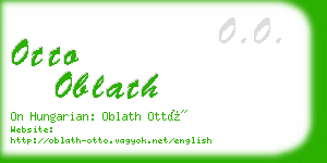 otto oblath business card